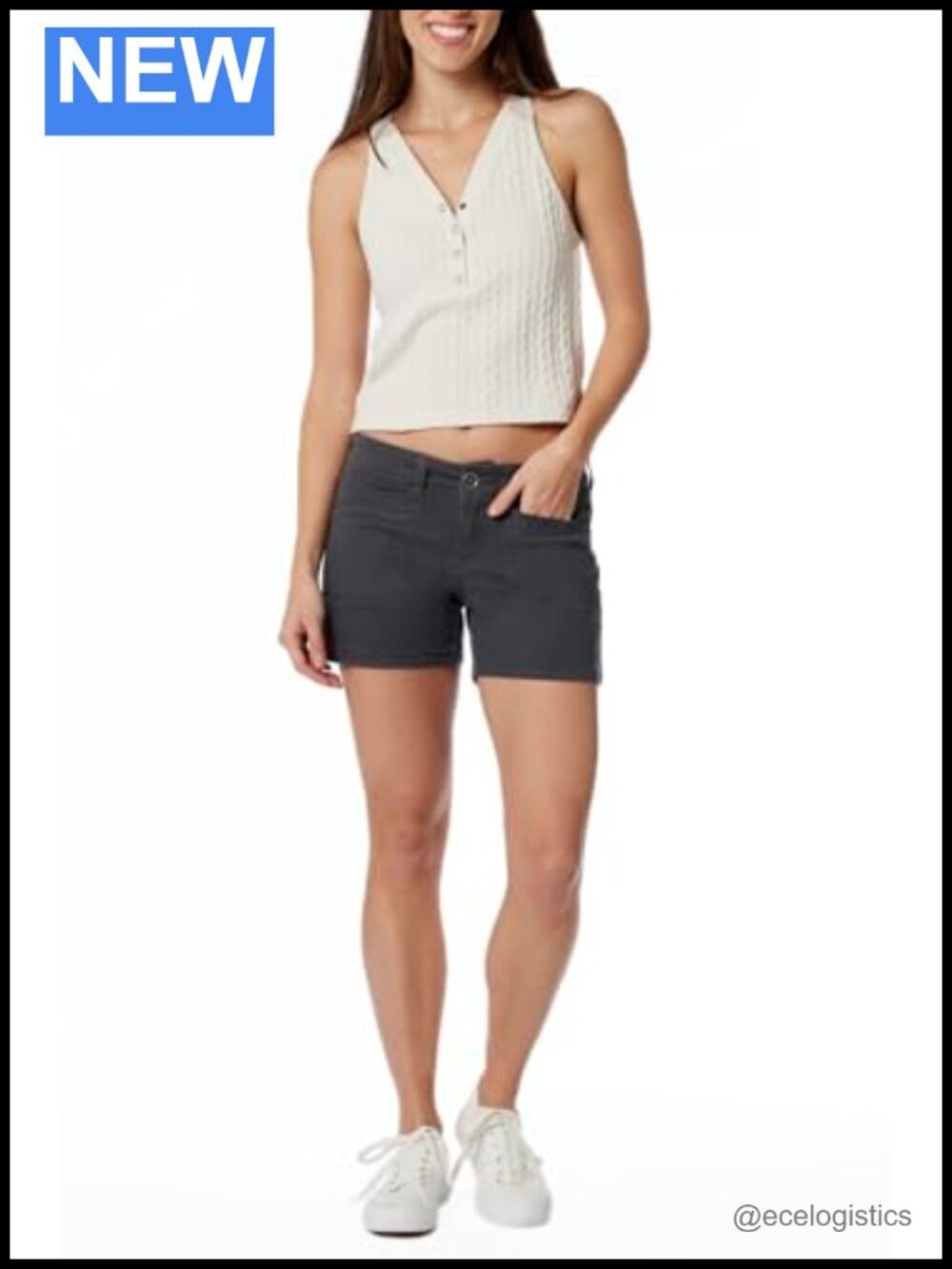 Women's Stretch 5" Inseam Casual Shorts, Woven